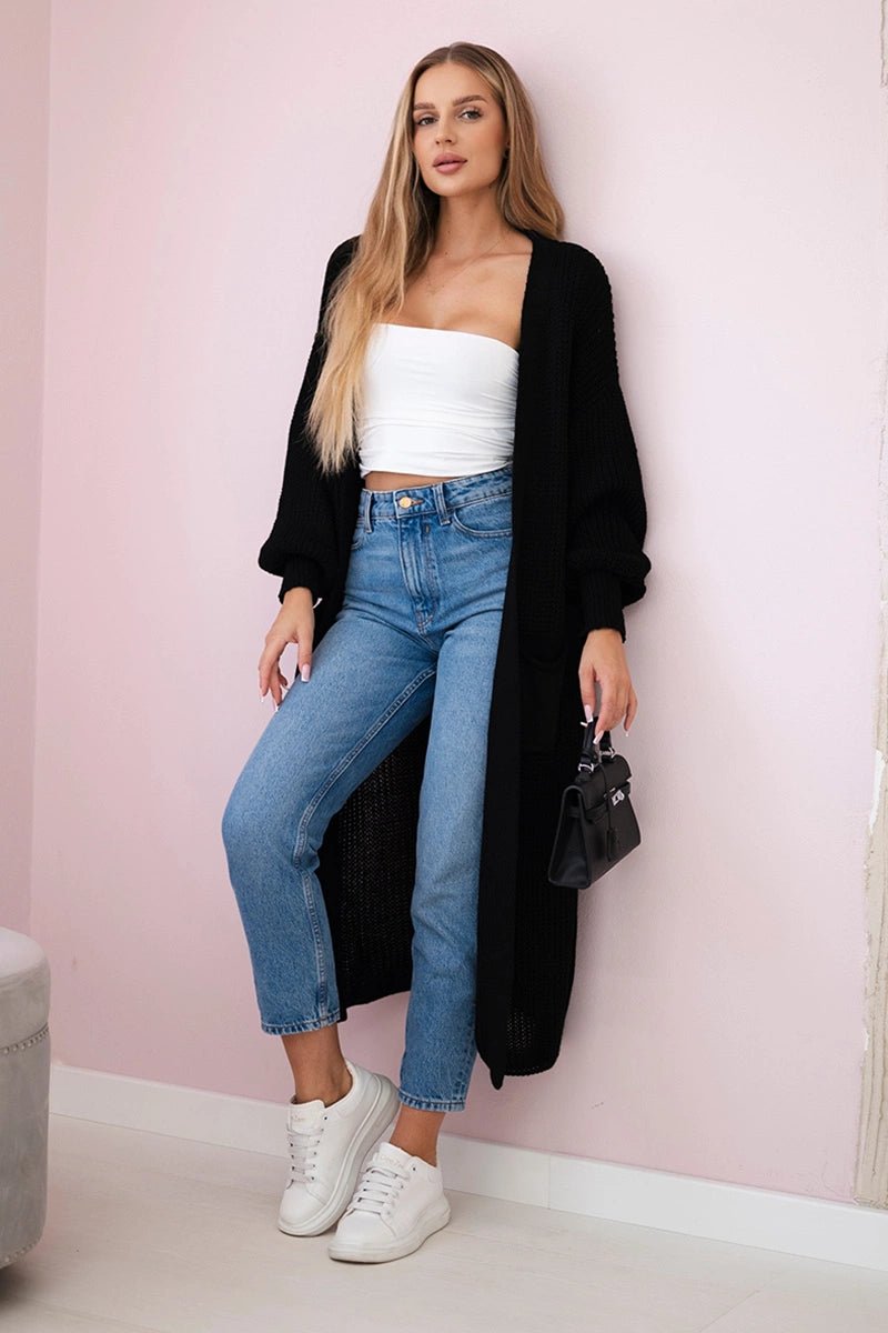 Long cardigan IT - 8 / – Black цвет / color | Lexline Fashion