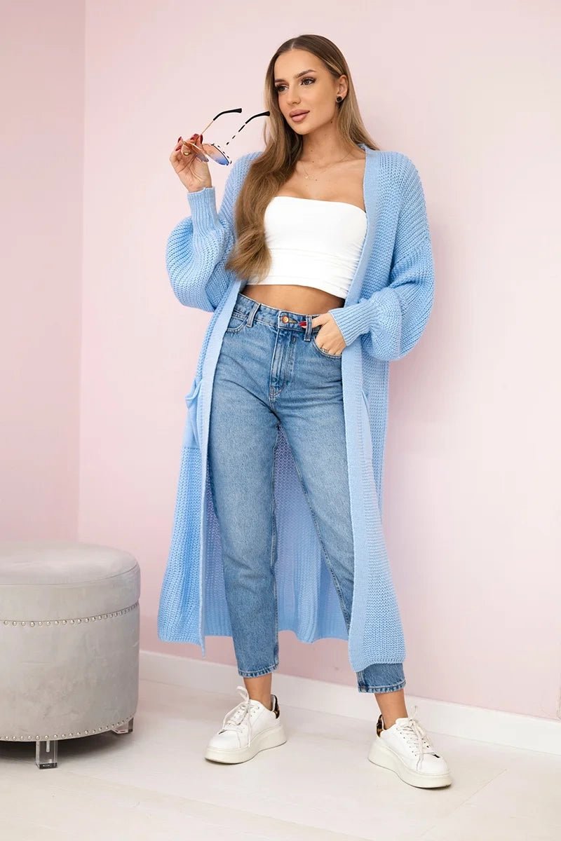 Long cardigan IT - 8 / – Blue цвет / color | Lexline Fashion