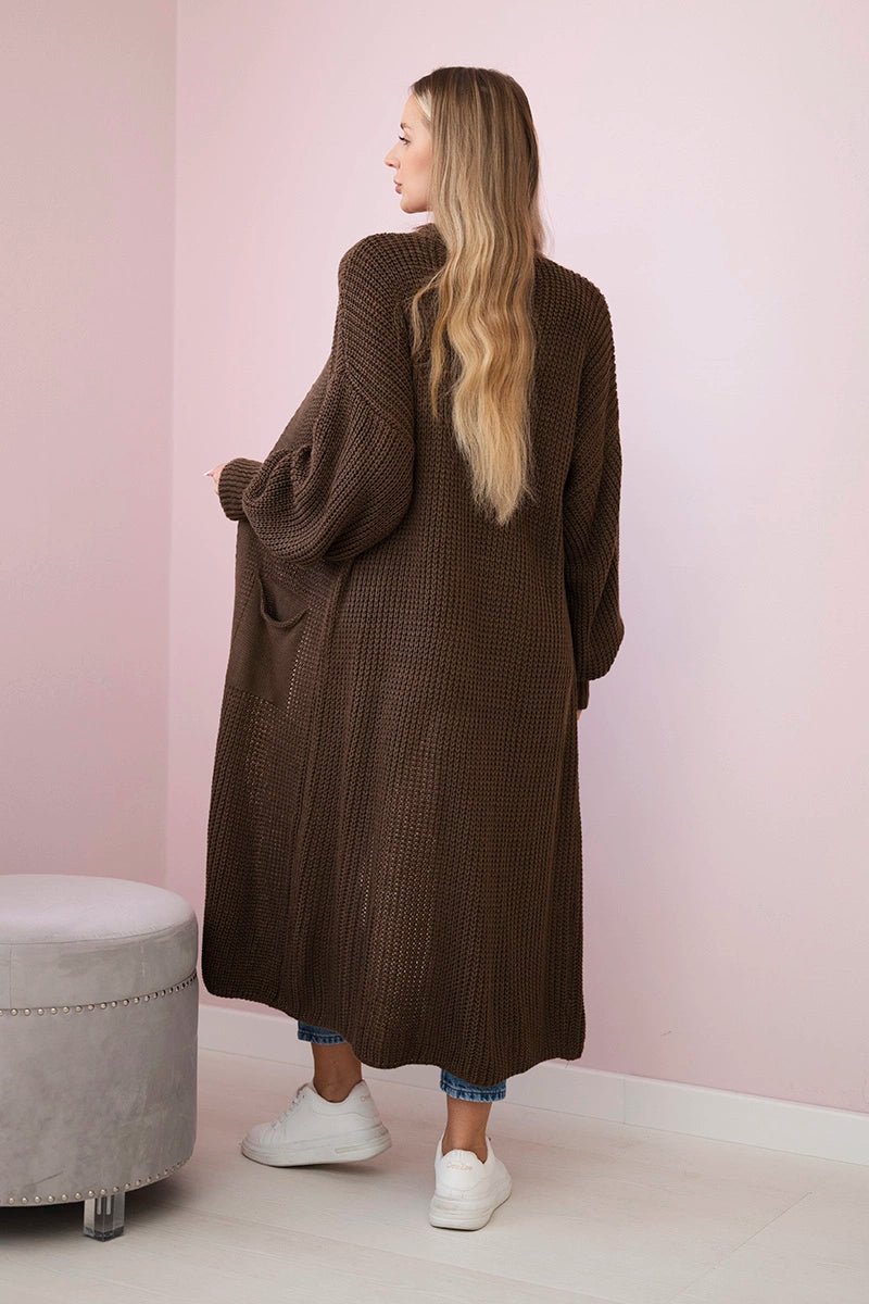 Long cardigan IT - 8 / – Brown цвет / color | Lexline Fashion