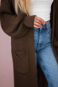 Long cardigan IT - 8 / – Brown цвет / color | Lexline Fashion