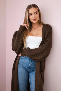 Long cardigan IT - 8 / – Brown цвет / color | Lexline Fashion
