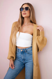 Long cardigan IT - 8 / – Camel цвет / color | Lexline Fashion