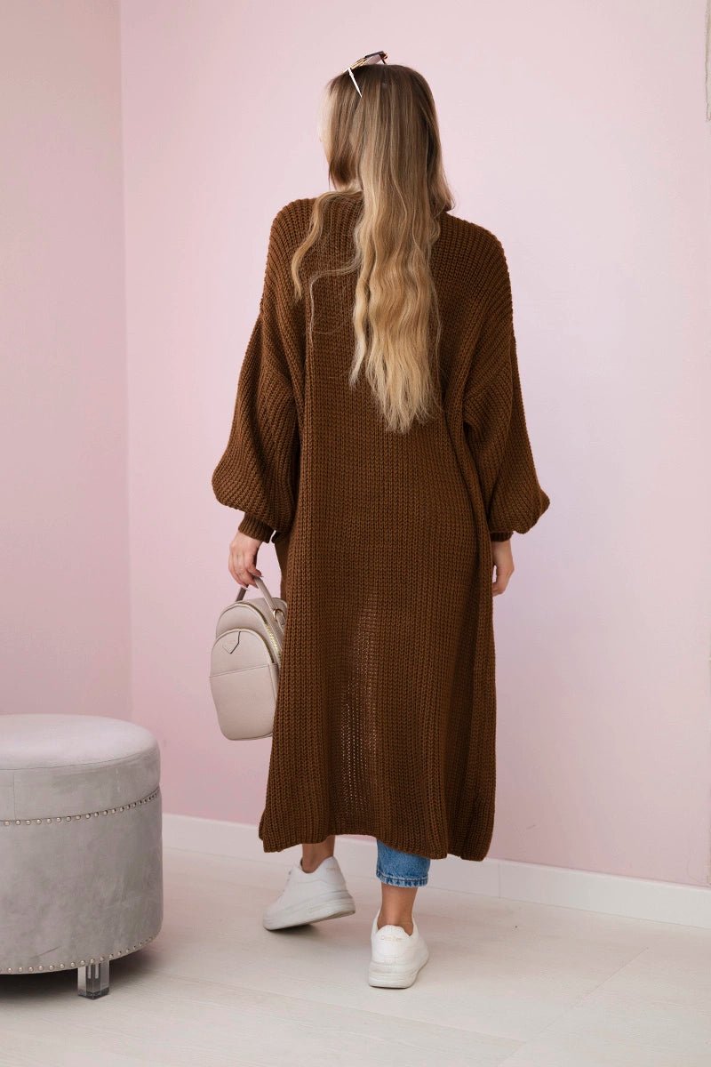 Long cardigan IT - 8 / – Chocolate цвет / color | Lexline Fashion