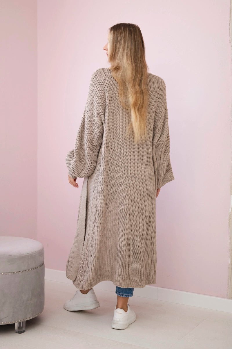 Long cardigan IT - 8 / – Dark || beige цвет / color | Lexline Fashion