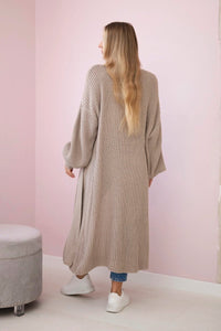 Long cardigan IT - 8 / – Dark || beige цвет / color | Lexline Fashion