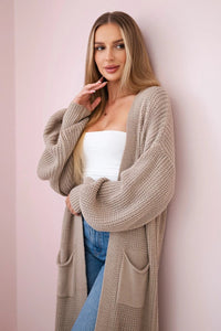 Long cardigan IT - 8 / – Dark || beige цвет / color | Lexline Fashion