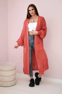 Long cardigan IT - 8 / – Dark || pink цвет / color | Lexline Fashion