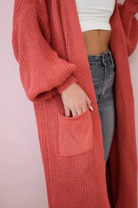 Long cardigan IT - 8 / – Dark || pink цвет / color | Lexline Fashion