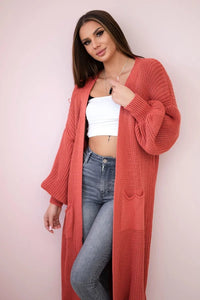 Long cardigan IT - 8 / – Dark || pink цвет / color | Lexline Fashion
