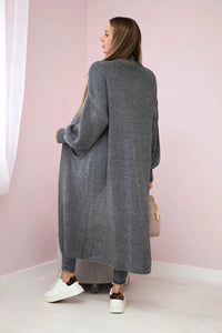 Long cardigan IT - 8 / – Graphite цвет / color | Lexline Fashion