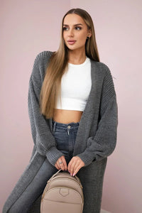 Long cardigan IT - 8 / – Graphite цвет / color | Lexline Fashion