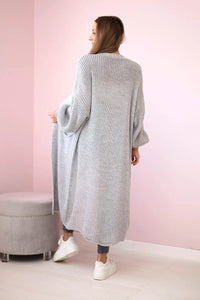 Long cardigan IT - 8 / – Gray цвет / color | Lexline Fashion