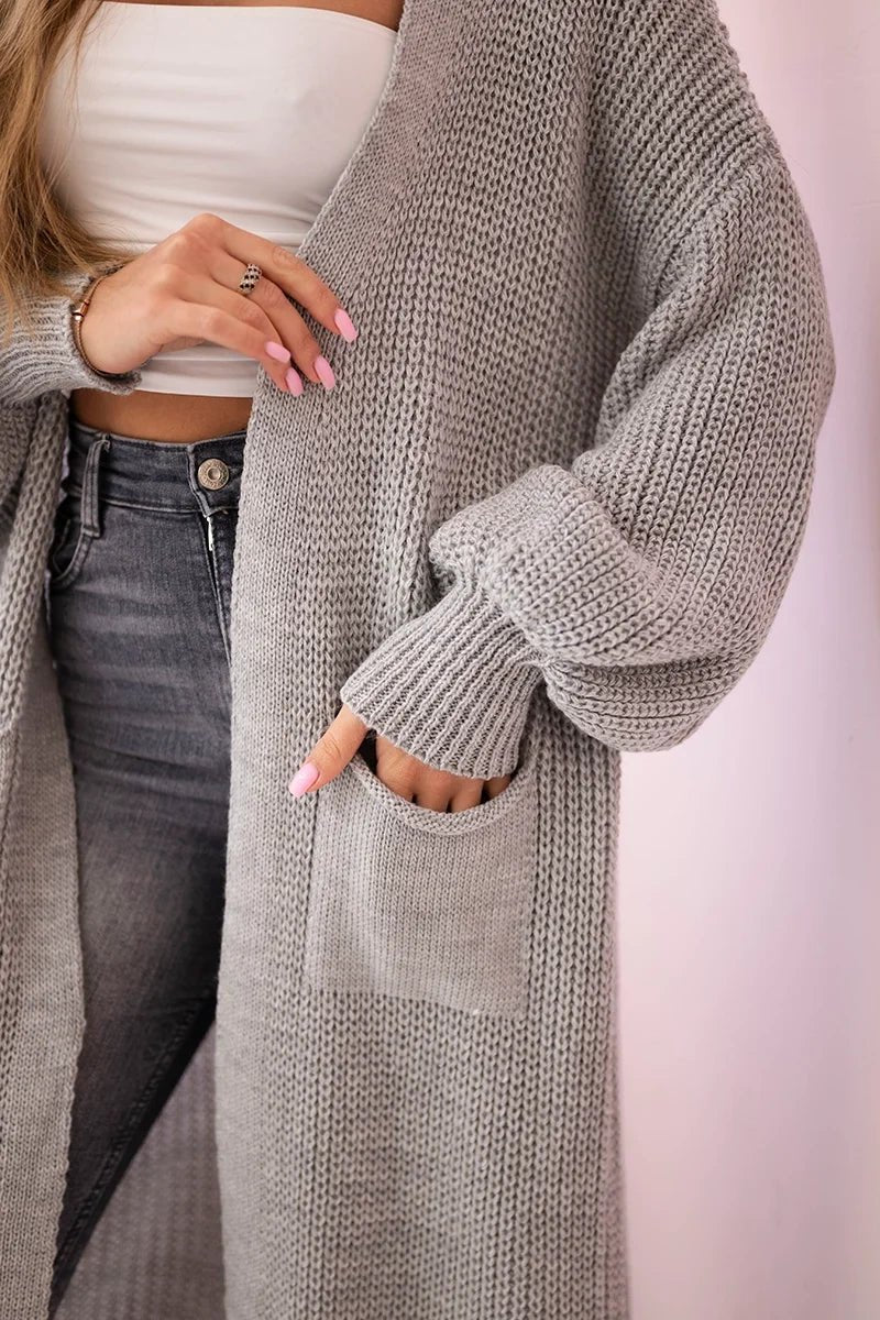 Long cardigan IT - 8 / – Gray цвет / color | Lexline Fashion