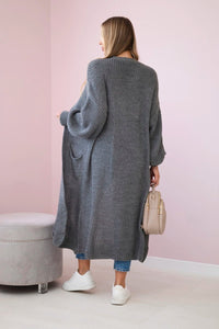 Long cardigan IT - 8 / – Gray || Dark цвет / color | Lexline Fashion