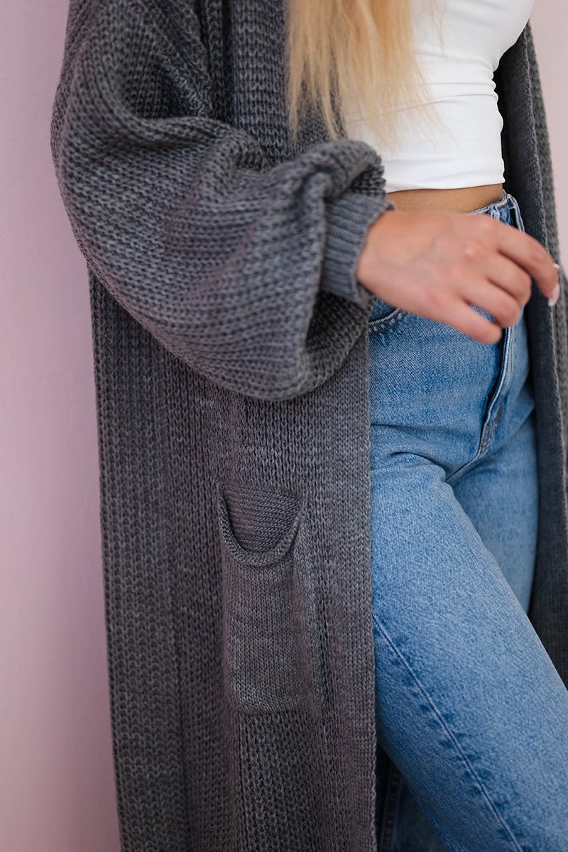 Long cardigan IT - 8 / – Gray || Dark цвет / color | Lexline Fashion