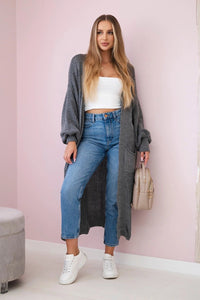 Long cardigan IT - 8 / – Gray || Dark цвет / color | Lexline Fashion