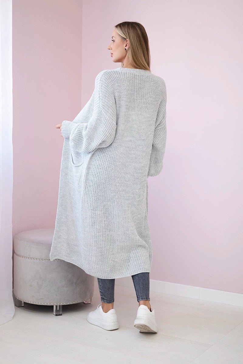 Long cardigan IT - 8 / – Gray || Light цвет / color | Lexline Fashion