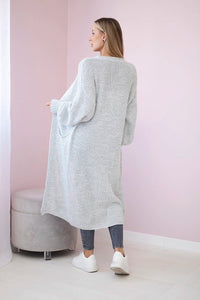 Long cardigan IT - 8 / – Gray || Light цвет / color | Lexline Fashion