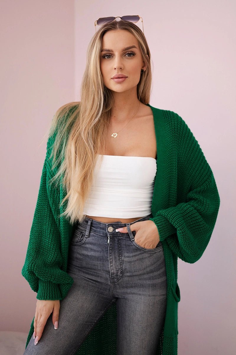 Long cardigan IT - 8 / – Green цвет / color | Lexline Fashion