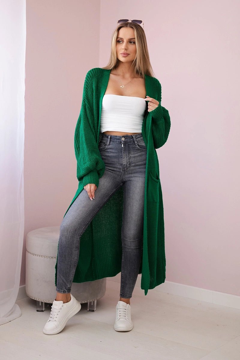 Long cardigan IT - 8 / – Green цвет / color | Lexline Fashion
