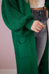 Long cardigan IT - 8 / – Green цвет / color | Lexline Fashion