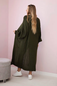 Long cardigan IT - 8 / – Khaki цвет / color | Lexline Fashion