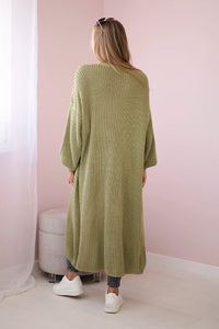 Long cardigan IT - 8 / – Khaki || Light цвет / color | Lexline Fashion