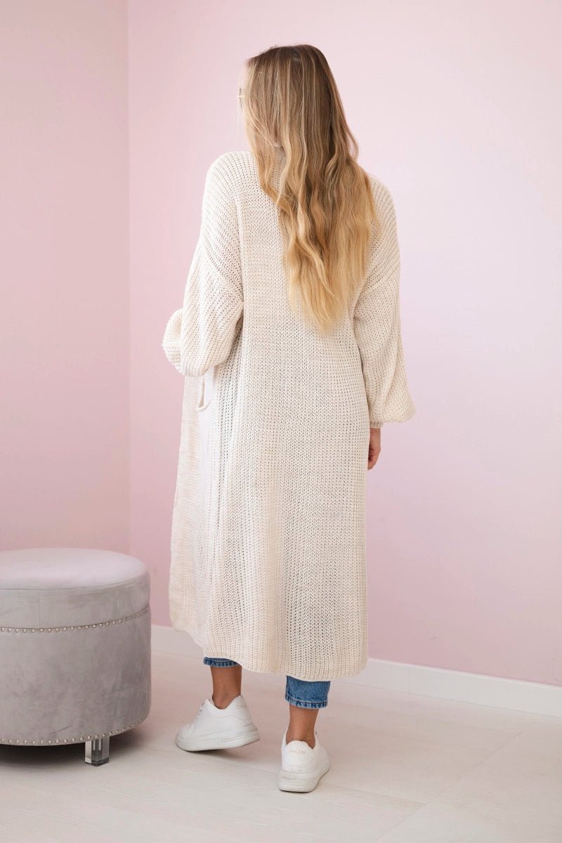 Long cardigan IT - 8 / – Light || Beige цвет / color | Lexline Fashion