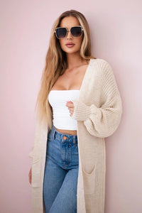 Long cardigan IT - 8 / – Light || Beige цвет / color | Lexline Fashion