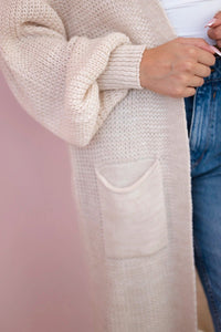 Long cardigan IT - 8 / – Light || Beige цвет / color | Lexline Fashion