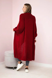 Long cardigan IT - 8 / – Maroon цвет / color | Lexline Fashion