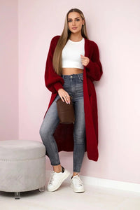 Long cardigan IT - 8 / – Maroon цвет / color | Lexline Fashion