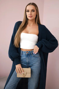 Long cardigan IT - 8 / – Navy blue цвет / color | Lexline Fashion