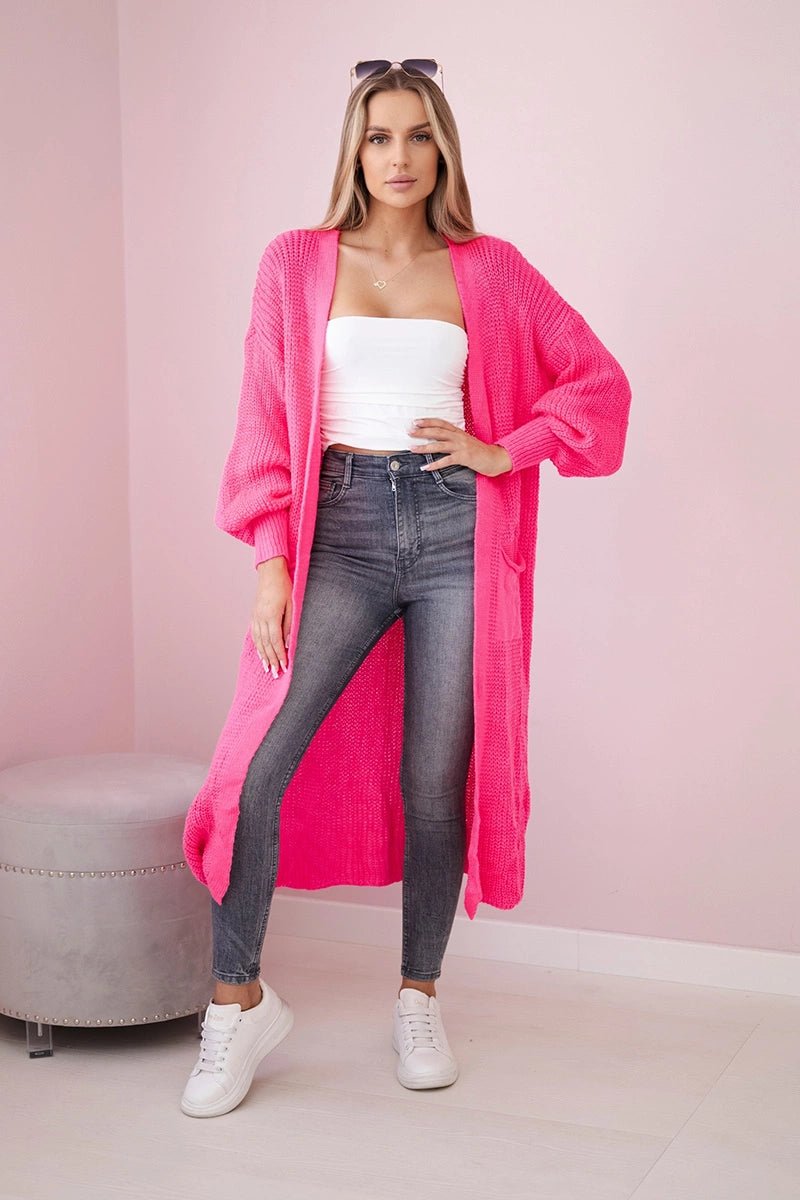 Long cardigan IT - 8 / – Neon pink цвет / color | Lexline Fashion