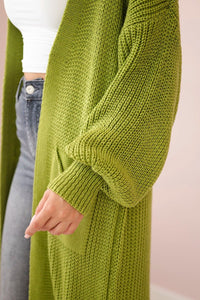 Long cardigan IT - 8 / – Olive цвет / color | Lexline Fashion