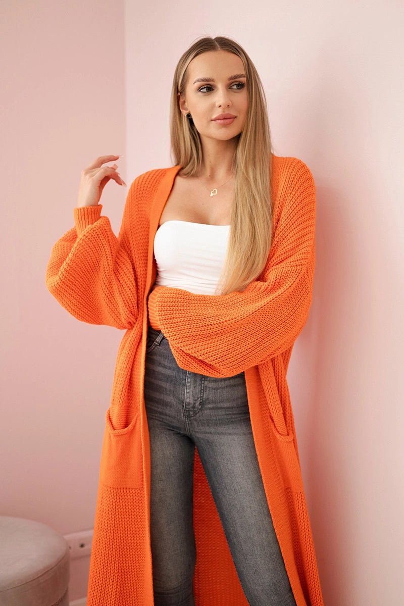 Long cardigan IT - 8 / – Orange цвет / color | Lexline Fashion