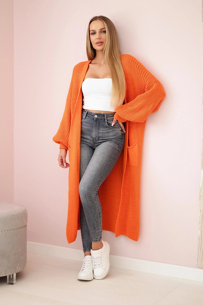 Long cardigan IT - 8 / – Orange цвет / color | Lexline Fashion