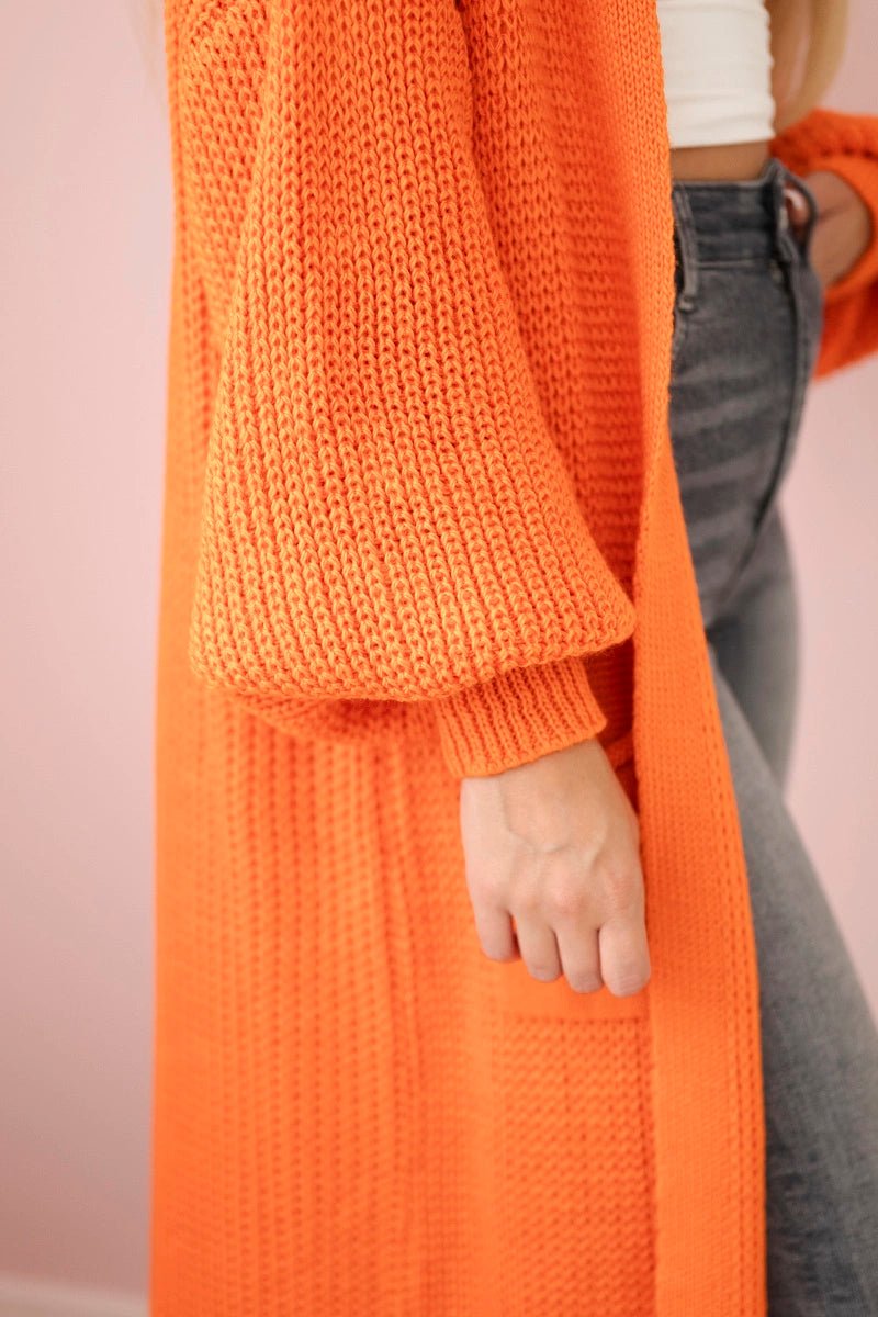Long cardigan IT - 8 / – Orange цвет / color | Lexline Fashion