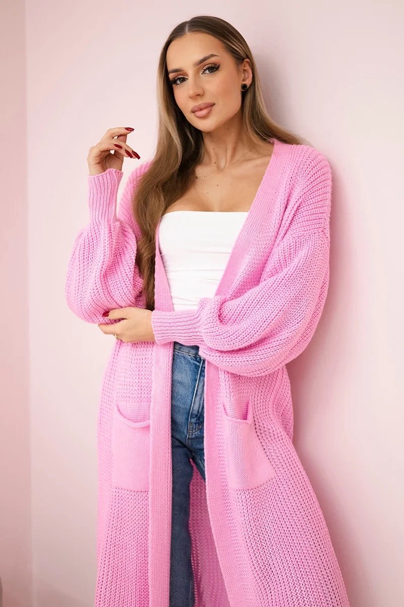 Long cardigan IT - 8 / – Pink || Light цвет / color | Lexline Fashion