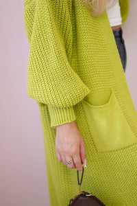 Long cardigan IT - 8 / – Pistachio цвет / color | Lexline Fashion