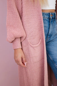 Long cardigan IT - 8 / – Powder цвет / color | Lexline Fashion