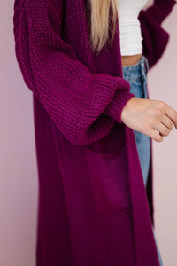 Long cardigan IT - 8 / – Purple || Dark цвет / color | Lexline Fashion