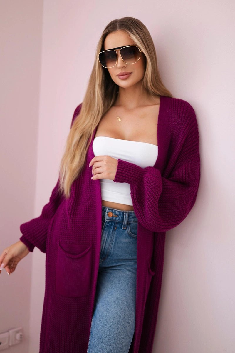 Long cardigan IT - 8 / – Purple || Dark цвет / color | Lexline Fashion