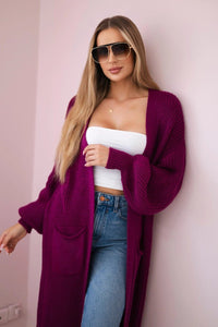 Long cardigan IT - 8 / – Purple || Dark цвет / color | Lexline Fashion