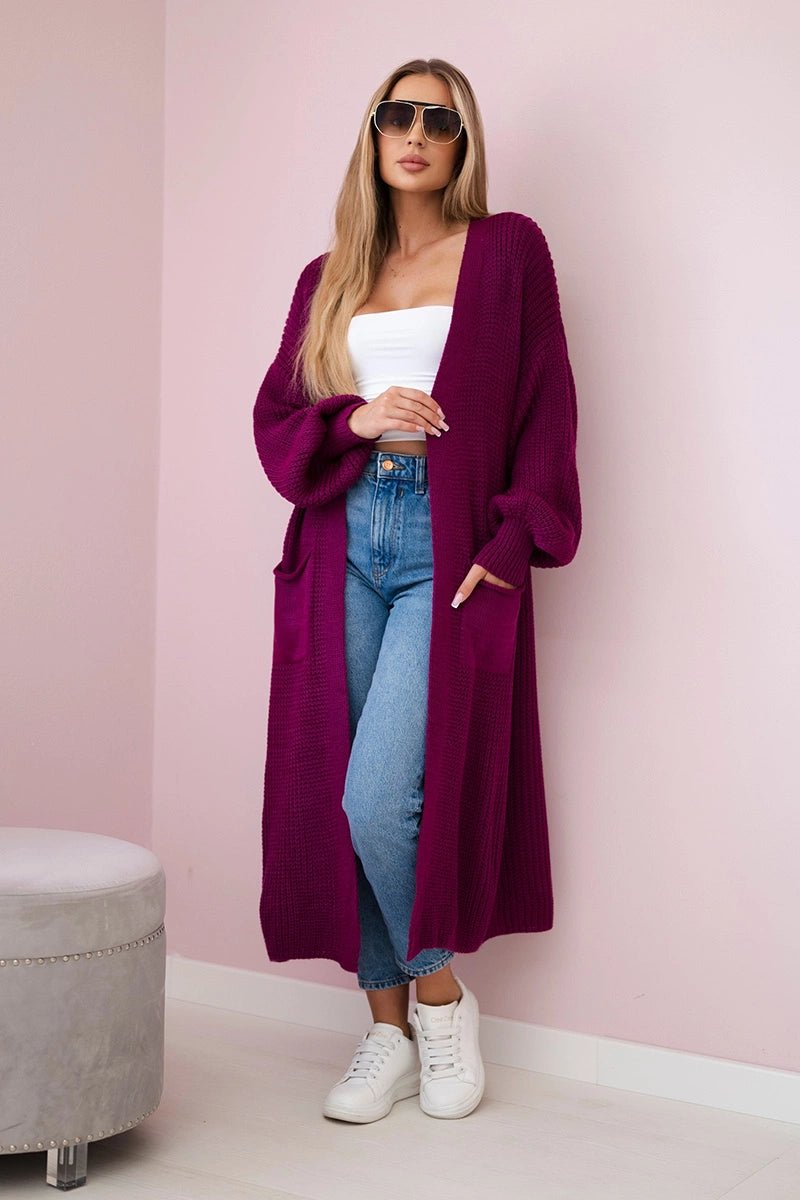 Long cardigan IT - 8 / – Purple || Dark цвет / color | Lexline Fashion