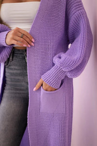 Long cardigan IT - 8 / – Purple || Light цвет / color | Lexline Fashion