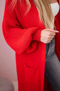 Long cardigan IT - 8 / – Red цвет / color | Lexline Fashion