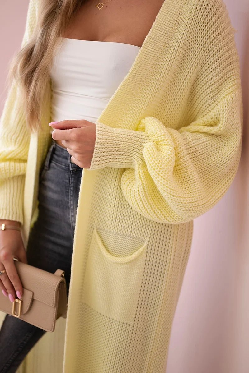 Long cardigan IT - 8 / – Yellow цвет / color | Lexline Fashion