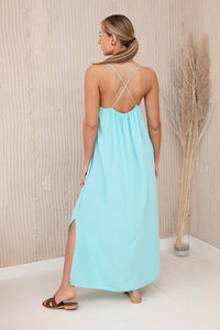 Long dress with straps 6418 / – Mint || Light цвет / color | Lexline Fashion