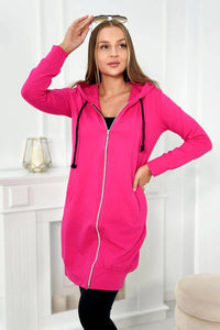 Long hoodie 8924 / – Fuchsia цвет / color | Lexline Fashion